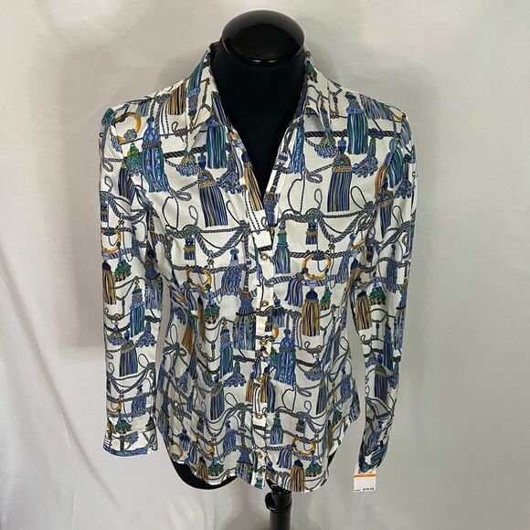 Tommy Hilfiger NWT Tassle Print Blouse - Women’s SP - Picture 5 of 6